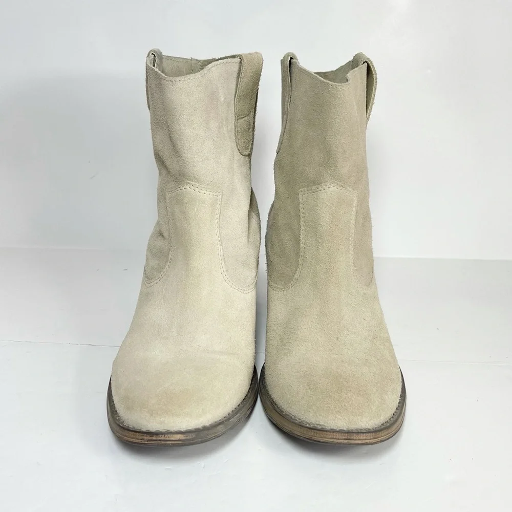 OTBT Sandpiper Women’s Wedge Booties Ankle Boots Beige Suede Size 9M - Picture 5 of 10